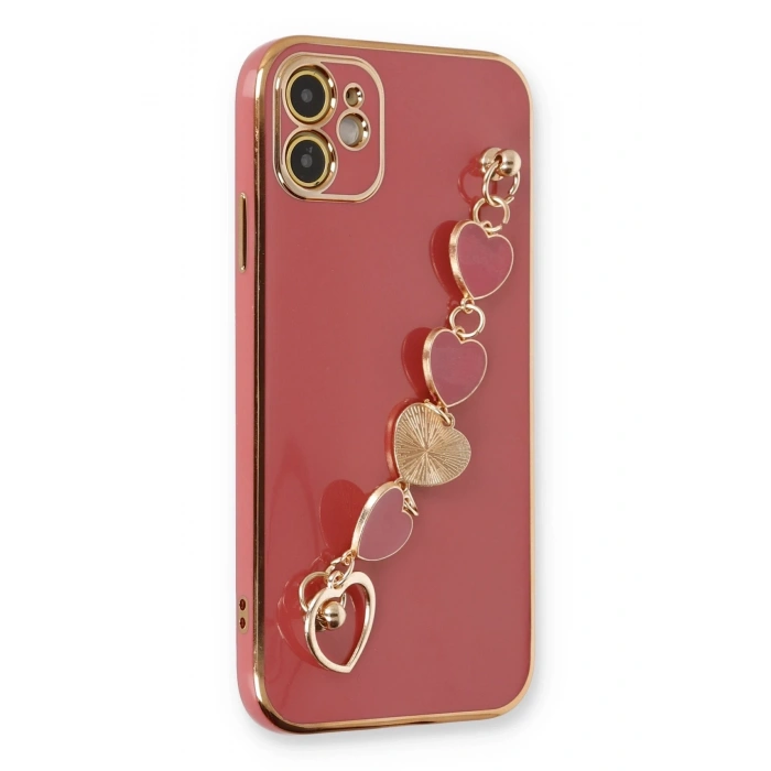 Mey İthalat®   iPhone 12 Kılıf Esila Silikon - Kırmızı
