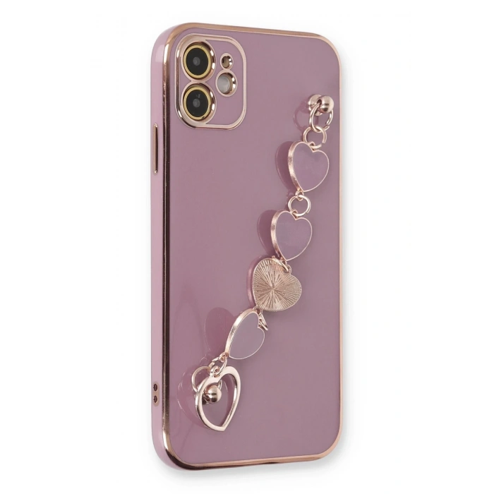 Mey İthalat®   iPhone 12 Kılıf Esila Silikon - Mor