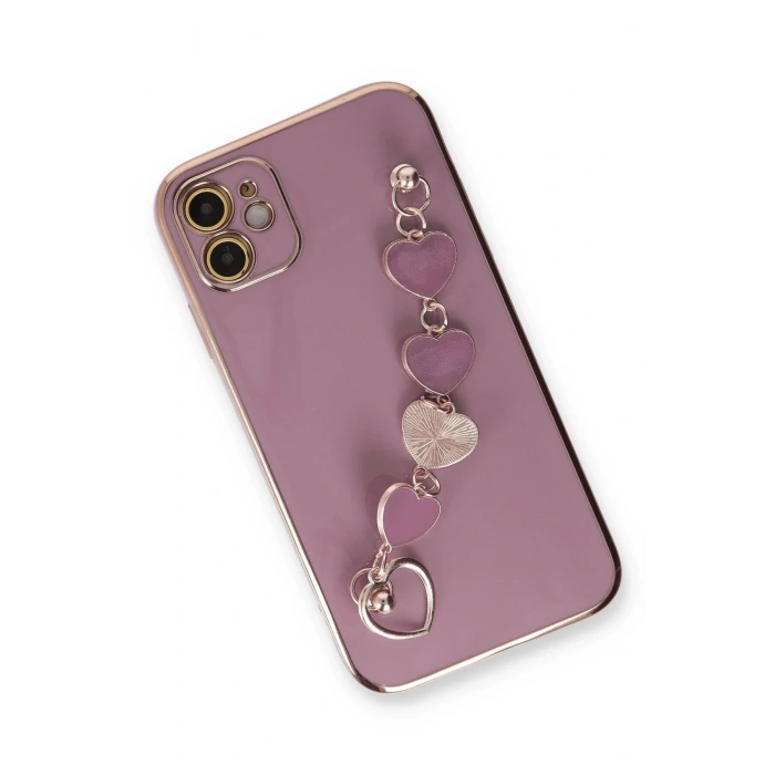 Mey İthalat®   iPhone 12 Kılıf Esila Silikon - Mor