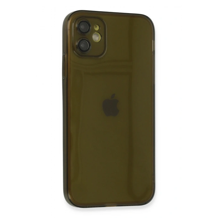 Mey İthalat®   iPhone 12 Kılıf Fly Lens Silikon - Siyah