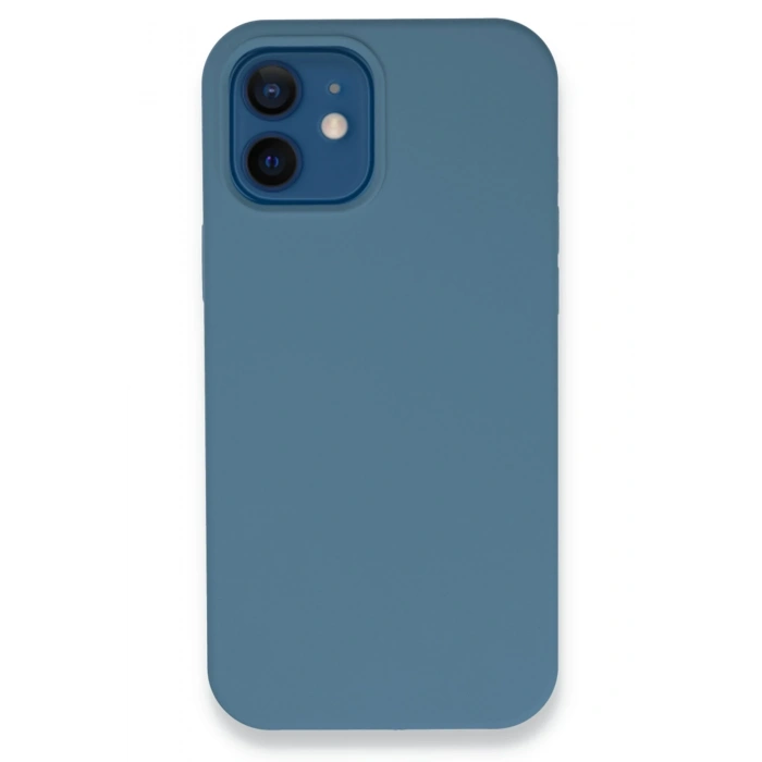 Mey İthalat®   iPhone 12 Kılıf Lansman Legant Silikon - Açık Mavi