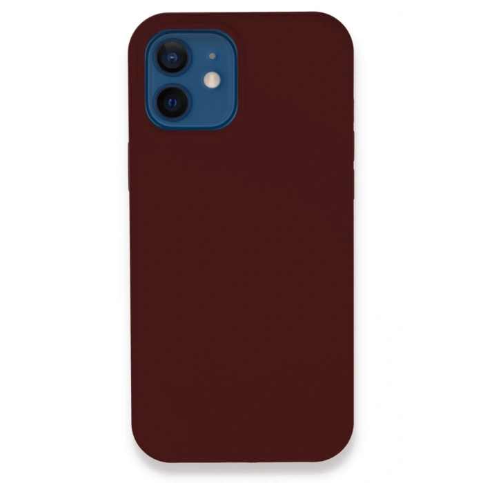 Mey İthalat®   iPhone 12 Kılıf Lansman Legant Silikon - Bordo