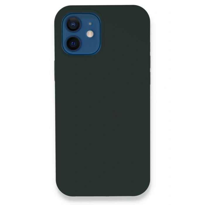 Mey İthalat®   iPhone 12 Kılıf Lansman Legant Silikon - Koyu Yeşil