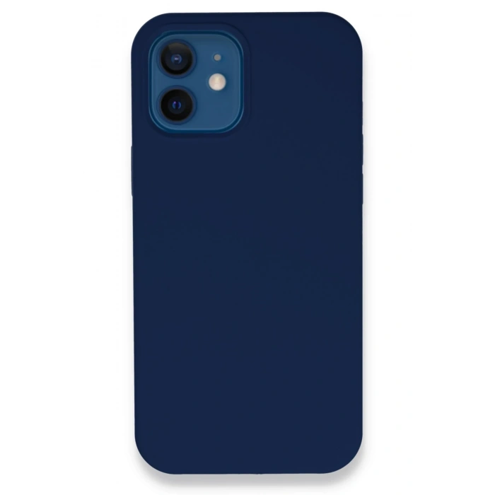 Mey İthalat®   iPhone 12 Kılıf Lansman Legant Silikon - Lacivert