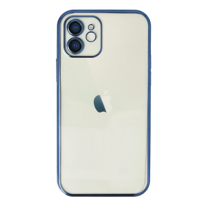 Mey İthalat®   iPhone 12 Kılıf  Lensli Silikon - Lacivert