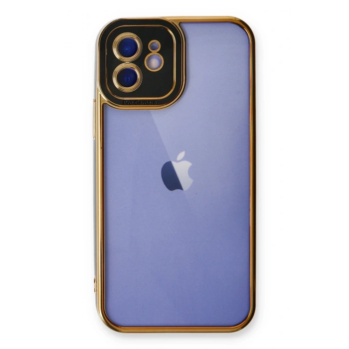 Mey İthalat®   iPhone 12 Kılıf Liva Lens Silikon - Siyah
