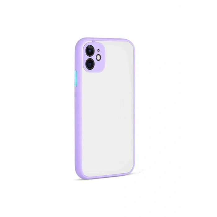 Mey İthalat®   iPhone 12 Kılıf Montreal Silikon Kapak - Mor