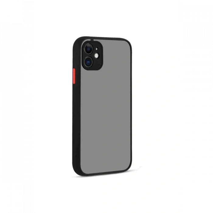 Mey İthalat®   iPhone 12 Kılıf Montreal Silikon Kapak - Siyah