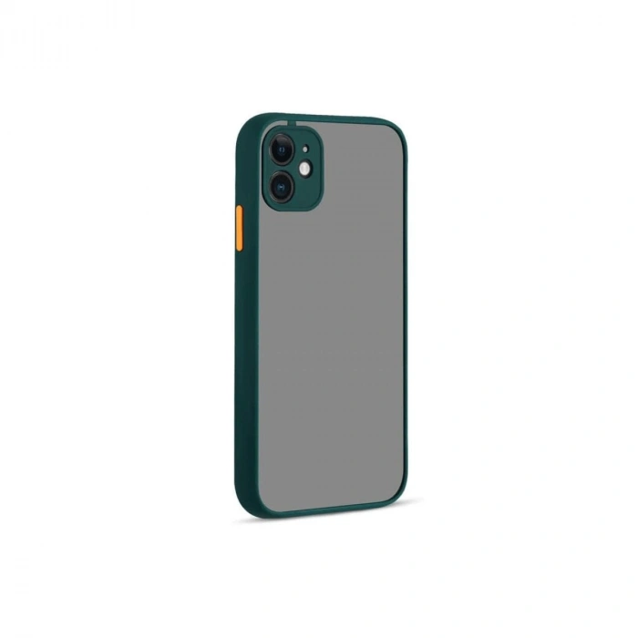 Mey İthalat®   iPhone 12 Kılıf Montreal Silikon Kapak - Yeşil