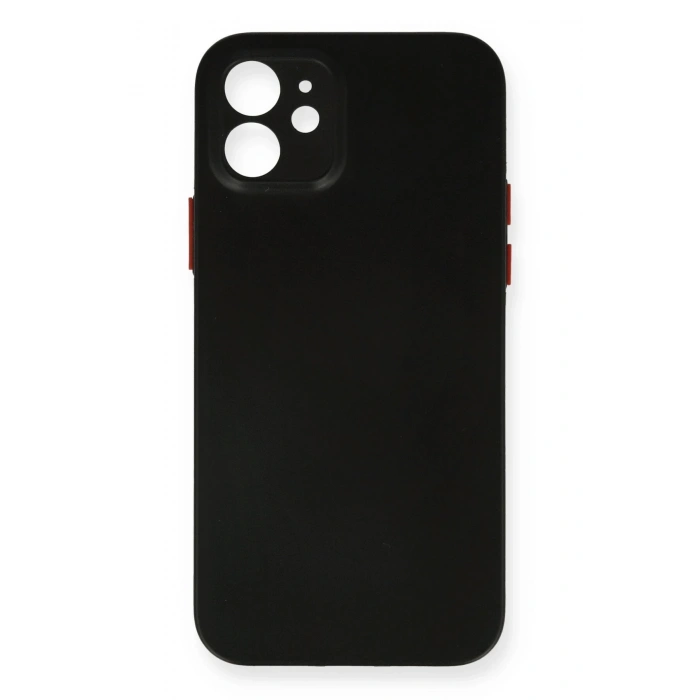 Mey İthalat®   iPhone 12 Kılıf PP Ultra İnce Kapak - Siyah