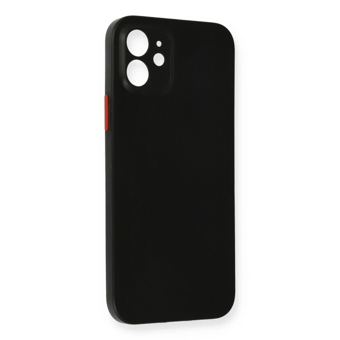 Mey İthalat®   iPhone 12 Kılıf PP Ultra İnce Kapak - Siyah