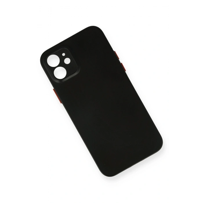 Mey İthalat®   iPhone 12 Kılıf PP Ultra İnce Kapak - Siyah