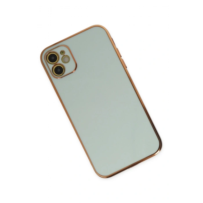 Mey İthalat®   iPhone 12 Kılıf Volet Silikon - Açık Yeşil