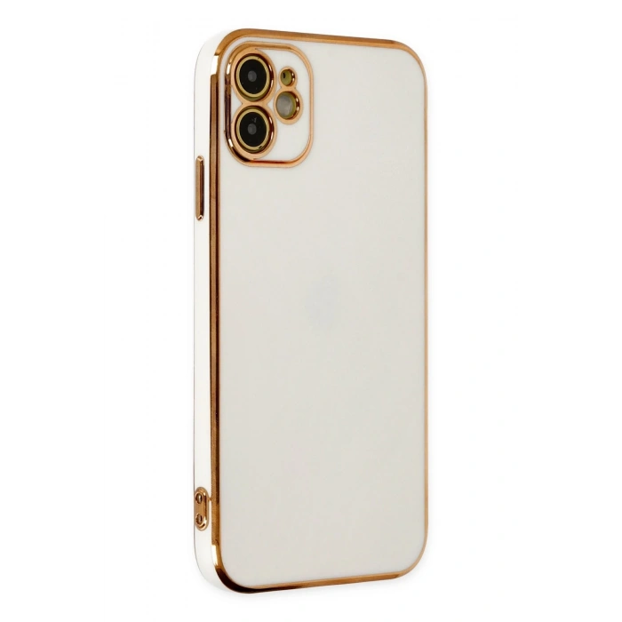 Mey İthalat®   iPhone 12 Kılıf Volet Silikon - Beyaz