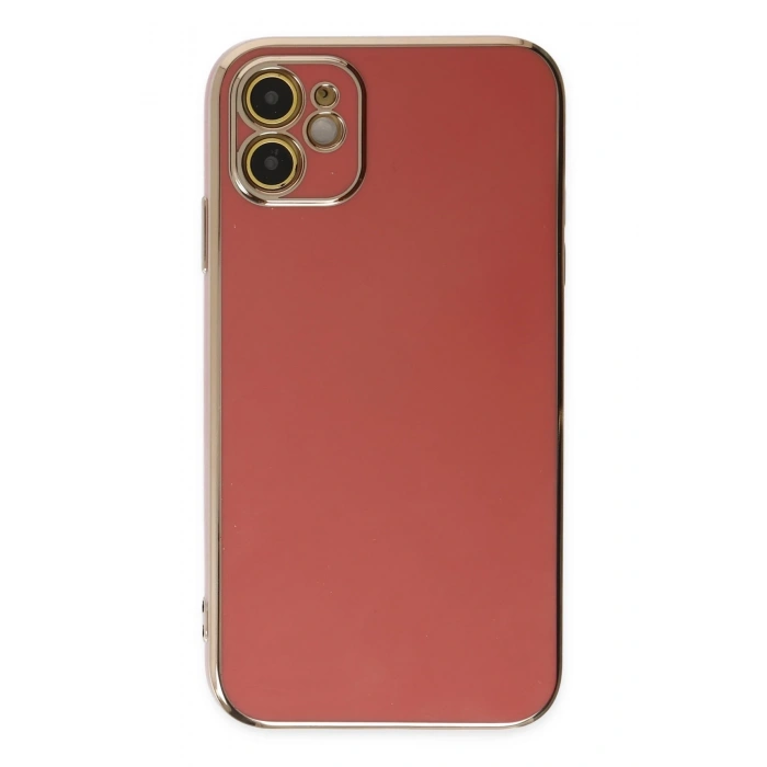 Mey İthalat®   iPhone 12 Kılıf Volet Silikon - Kırmızı