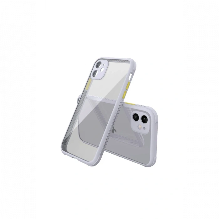 Mey İthalat®   iPhone 12 Mini Kılıf Miami Şeffaf Silikon - Lila