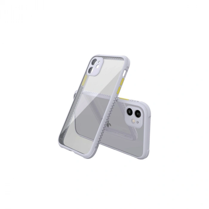 Mey İthalat®   iPhone 12 Mini Kılıf Miami Şeffaf Silikon - Lila