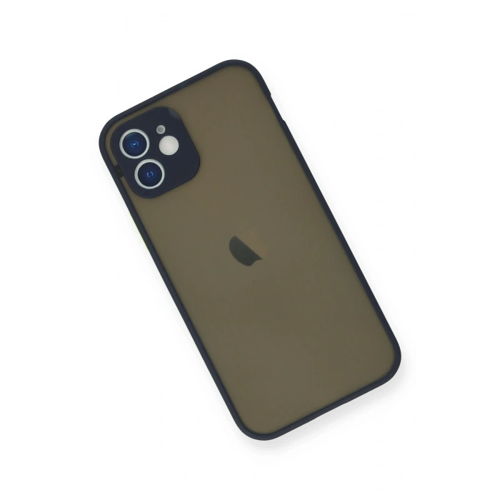 Mey İthalat®   iPhone 12 Mini Kılıf Montreal Silikon Kapak - Lacivert