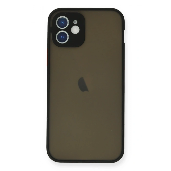 Mey İthalat®   iPhone 12 Mini Kılıf Montreal Silikon Kapak - Siyah