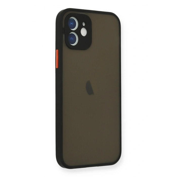 Mey İthalat®   iPhone 12 Mini Kılıf Montreal Silikon Kapak - Siyah