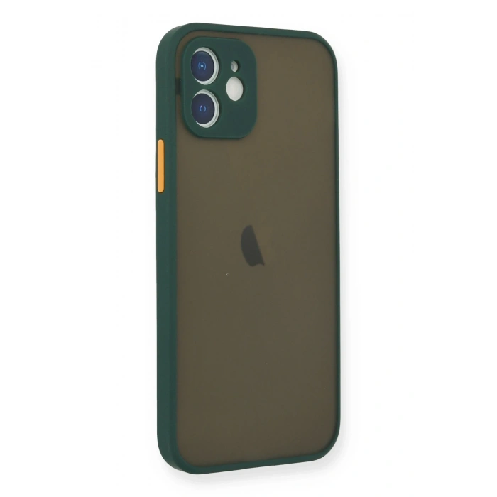 Mey İthalat®   iPhone 12 Mini Kılıf Montreal Silikon Kapak - Yeşil