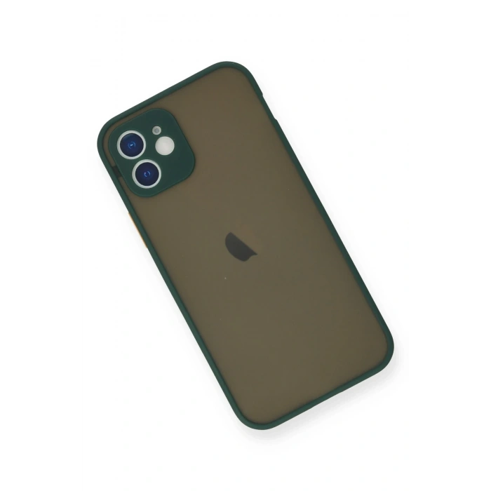 Mey İthalat®   iPhone 12 Mini Kılıf Montreal Silikon Kapak - Yeşil