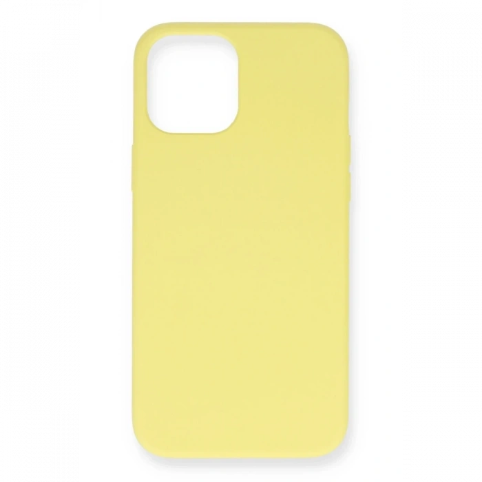 Mey İthalat®   iPhone 12 Mini Kılıf Nano içi Kadife Silikon - Sarı