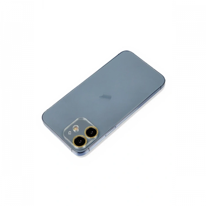 Mey İthalat®   iPhone 12 Mini Shine Kamera Lens Koruma Cam - Gold