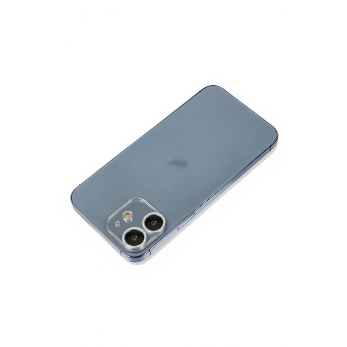 Mey İthalat®   iPhone 12 Mini Shine Kamera Lens Koruma Cam - Gümüş