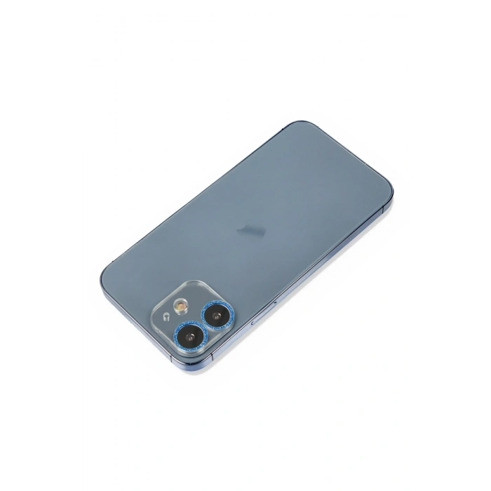 Mey İthalat®   iPhone 12 Mini Shine Kamera Lens Koruma Cam - Mavi