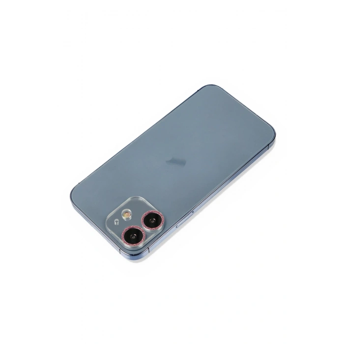 Mey İthalat®   iPhone 12 Mini Shine Kamera Lens Koruma Cam - Pembe