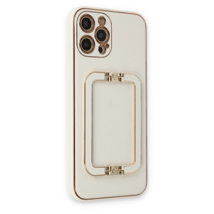 Mey İthalat®   iPhone 12 Pro Kılıf Coco Elit Kapak - Beyaz