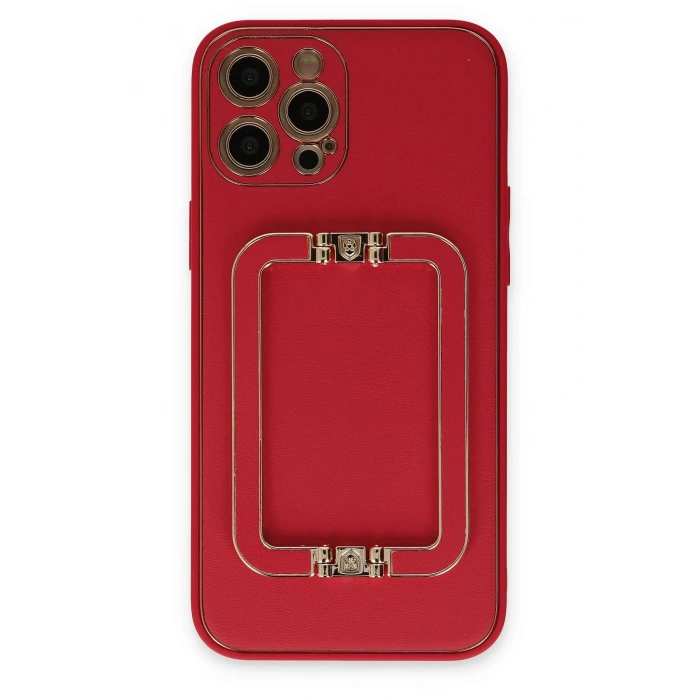 Mey İthalat®   iPhone 12 Pro Kılıf Coco Elit Kapak - Kırmızı