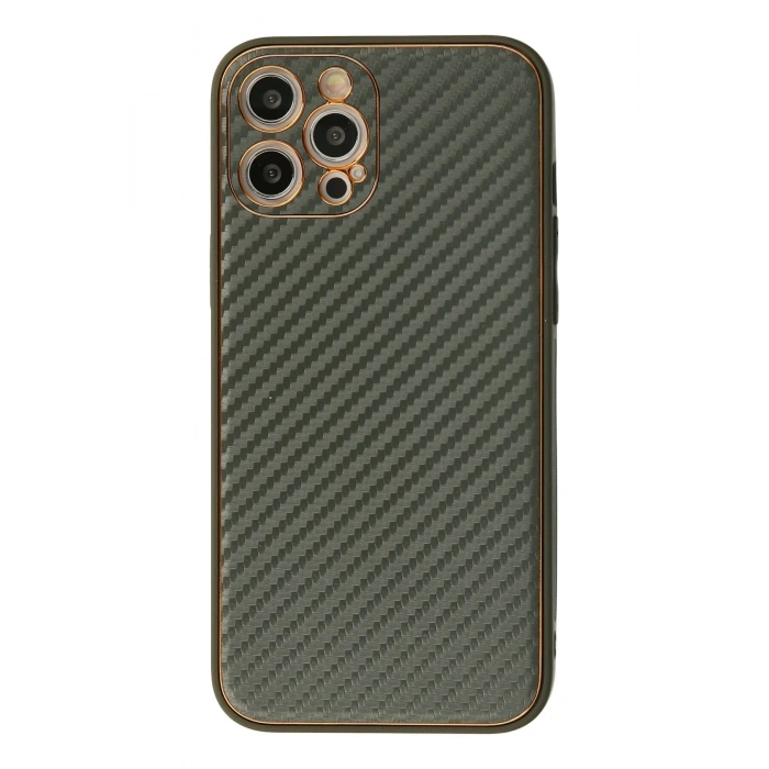 Mey İthalat®   iPhone 12 Pro Kılıf Coco Karbon Silikon - Füme