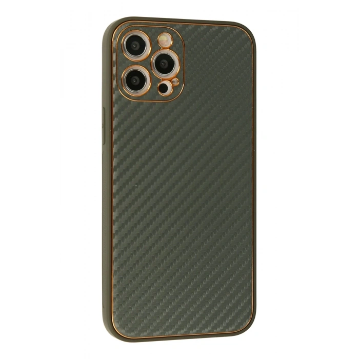 Mey İthalat®   iPhone 12 Pro Kılıf Coco Karbon Silikon - Füme