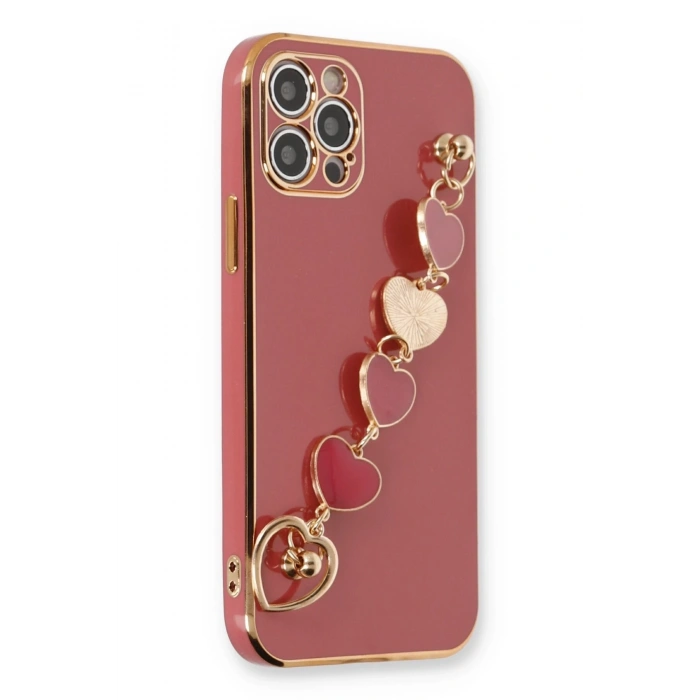 Mey İthalat®   iPhone 12 Pro Kılıf Esila Silikon - Kırmızı