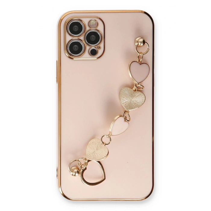 Mey İthalat®   iPhone 12 Pro Kılıf Esila Silikon - Pudra