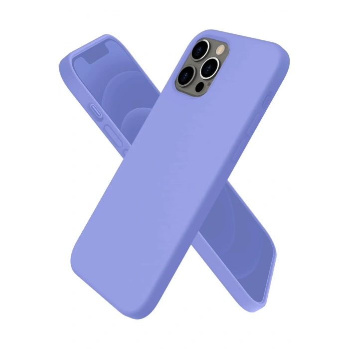 Mey İthalat®   iPhone 12 Pro Kılıf First Silikon - Mor