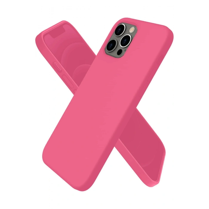 Mey İthalat®   iPhone 12 Pro Kılıf First Silikon - Pembe
