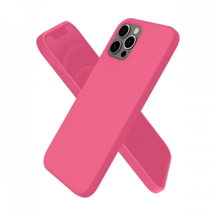 Mey İthalat®   iPhone 12 Pro Kılıf First Silikon - Pembe