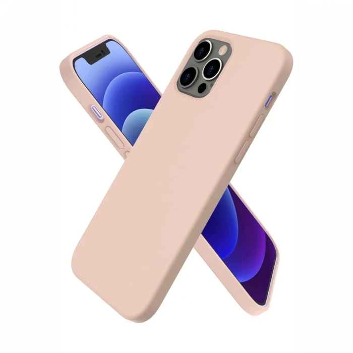 Mey İthalat®   iPhone 12 Pro Kılıf First Silikon - Pudra