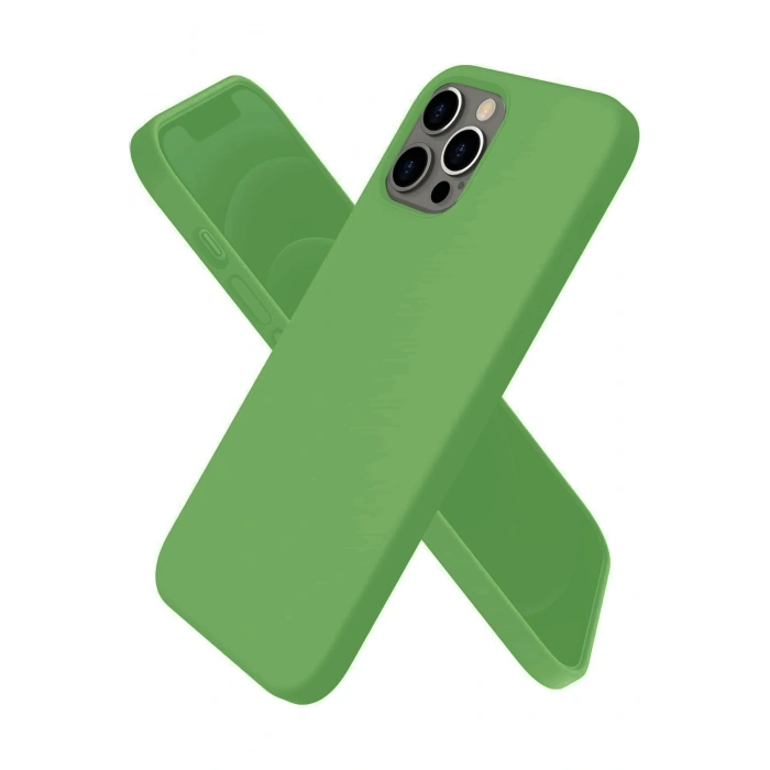 Mey İthalat®   iPhone 12 Pro Kılıf First Silikon - Yeşil