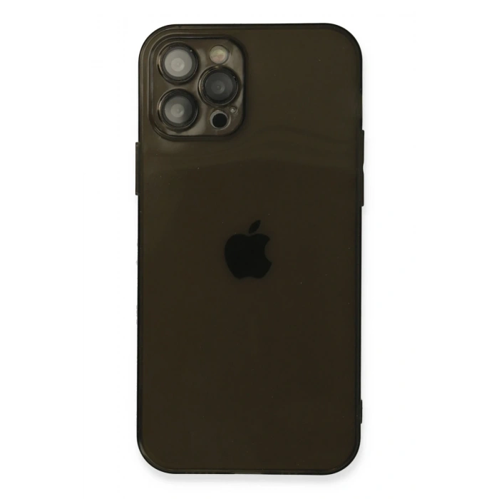 Mey İthalat®   iPhone 12 Pro Kılıf Fly Lens Silikon - Siyah