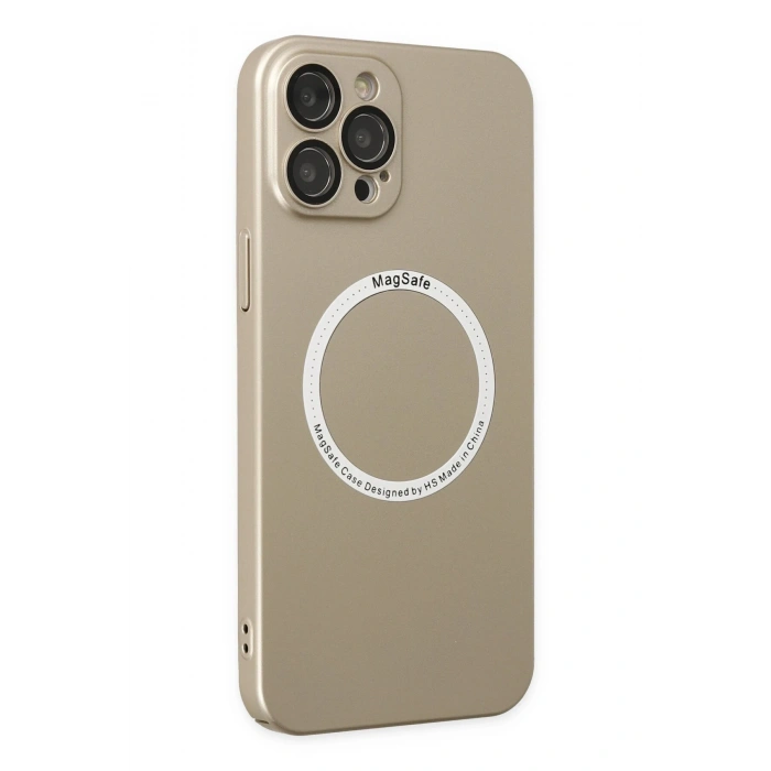 Mey İthalat®   iPhone 12 Pro Kılıf Jack Magneticsafe Lens Silikon - Gold