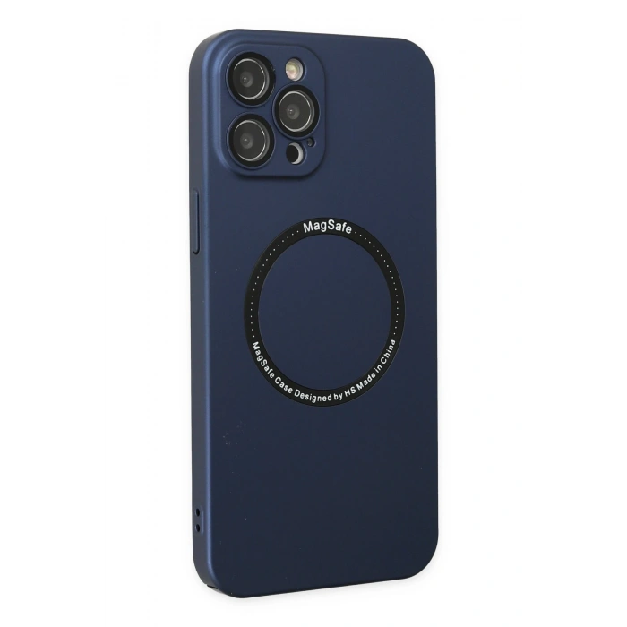 Mey İthalat®   iPhone 12 Pro Kılıf Jack Magneticsafe Lens Silikon - Lacivert