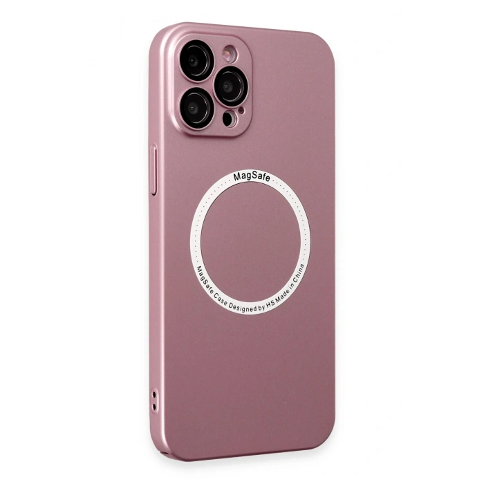 Mey İthalat®   iPhone 12 Pro Kılıf Jack Magneticsafe Lens Silikon - Rose Gold