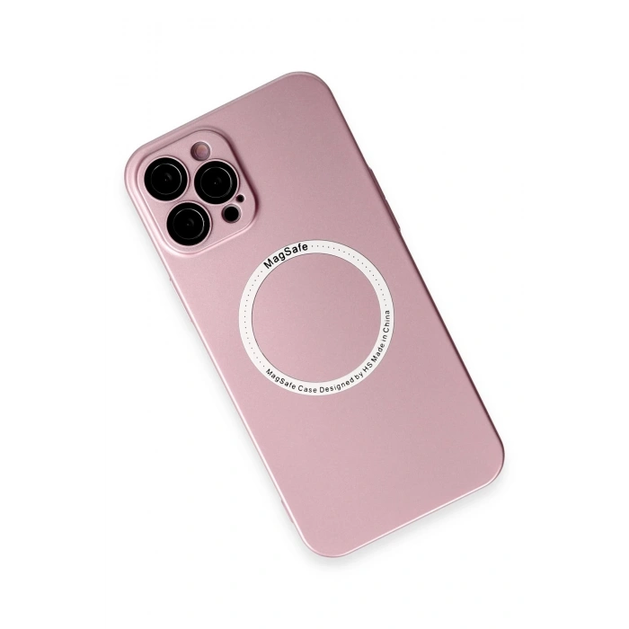 Mey İthalat®   iPhone 12 Pro Kılıf Jack Magneticsafe Lens Silikon - Rose Gold