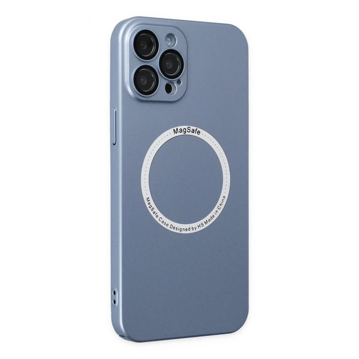 Mey İthalat®   iPhone 12 Pro Kılıf Jack Magneticsafe Lens Silikon - Sierra Blue