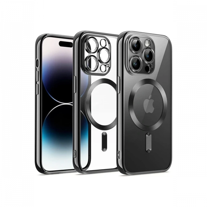 Mey İthalat®   iPhone 12 Pro Kılıf Kross Magneticsafe Kapak - Siyah