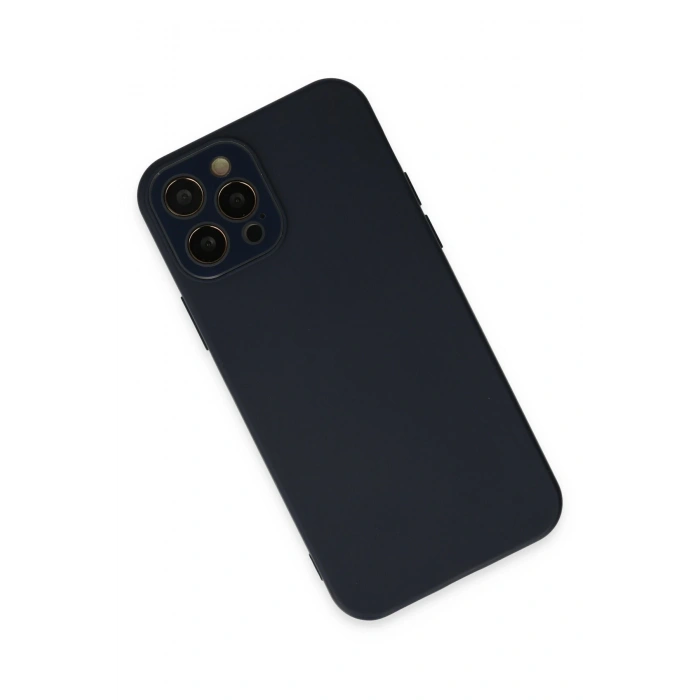 Mey İthalat®   iPhone 12 Pro Kılıf Lansman Glass Kapak - Lacivert